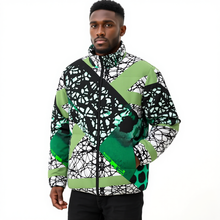 Load image into Gallery viewer, All-Over Print Unisex Stand-up Collar Down Jacket