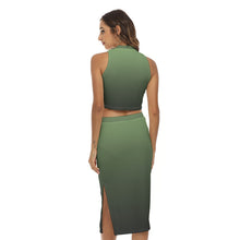 Load image into Gallery viewer, All-Over Print Women's Tank Top & Split High Skirt Set