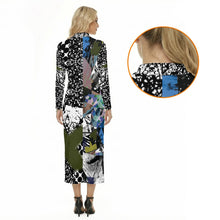 Load image into Gallery viewer, All-Over Print Women's Hip Dress With Black Zipper