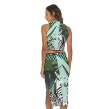 Load image into Gallery viewer, All-Over Print Women's Tank Top & Split High Skirt Set