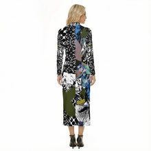 Load image into Gallery viewer, All-Over Print Women's Hip Dress With Black Zipper