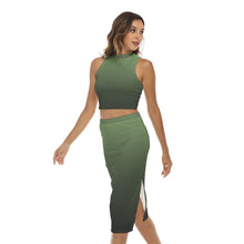Load image into Gallery viewer, All-Over Print Women's Tank Top & Split High Skirt Set