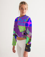 Load image into Gallery viewer, PURPLE-ATED FUNKARA Women's Cropped Sweatshirt