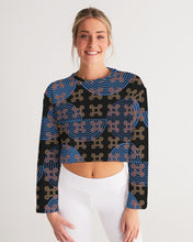 Load image into Gallery viewer, Continuous Peace Women's Cropped Sweatshirt