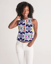 Load image into Gallery viewer, 3D Jeweled Flag Women's Cropped Tank