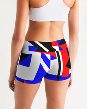 Load image into Gallery viewer, 80s Diamond half Women's Mid-Rise Yoga Shorts