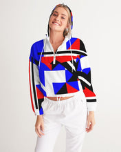 Load image into Gallery viewer, 80s Diamond half Women's Cropped Windbreaker