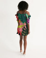 Load image into Gallery viewer, MONSTERA Women's Open Shoulder A-Line Dress