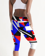 Load image into Gallery viewer, 80s Diamond half Women's Mid-Rise Capri