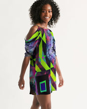 Load image into Gallery viewer, GALAXY GEO URBAN Women's Open Shoulder A-Line Dress