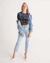 Load image into Gallery viewer, Continuous Peace Women's Twist-Front Cropped Tee