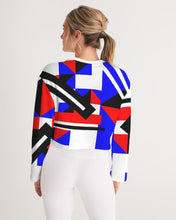 Load image into Gallery viewer, 80s Diamond half Women's Cropped Sweatshirt