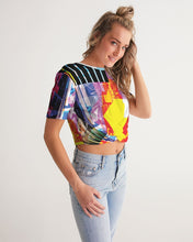 Load image into Gallery viewer, urbanAZTEC Women's Twist-Front Cropped Tee