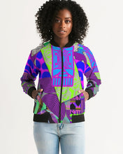 Load image into Gallery viewer, PURPLE-ATED FUNKARA Women's Bomber Jacket