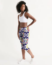 Load image into Gallery viewer, 3D Jeweled Flag Women's Mid-Rise Capri