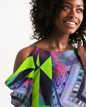 Load image into Gallery viewer, GALAXY GEO URBAN Women's Open Shoulder A-Line Dress