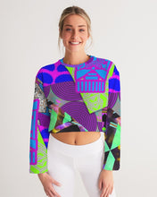 Load image into Gallery viewer, PURPLE-ATED FUNKARA Women's Cropped Sweatshirt