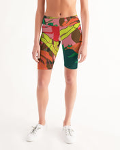 Load image into Gallery viewer, MONSTERA Women's Mid-Rise Bike Shorts
