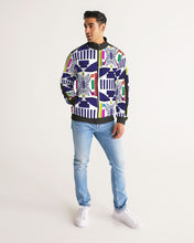 Load image into Gallery viewer, 3D Jeweled Flag Men's Stripe-Sleeve Track Jacket