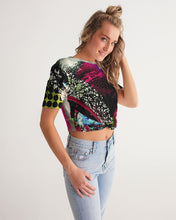 Load image into Gallery viewer, Static Electricity Women's Twist-Front Cropped Tee