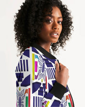 Load image into Gallery viewer, 3D Jeweled Flag Women's Bomber Jacket