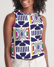 Load image into Gallery viewer, 3D Jeweled Flag Women's Cropped Tank