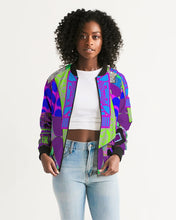 Load image into Gallery viewer, PURPLE-ATED FUNKARA Women's Bomber Jacket