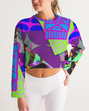 Load image into Gallery viewer, PURPLE-ATED FUNKARA Women's Cropped Sweatshirt