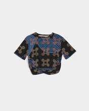 Load image into Gallery viewer, Continuous Peace Women's Twist-Front Cropped Tee
