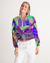 Load image into Gallery viewer, PURPLE-ATED FUNKARA Women's Cropped Windbreaker