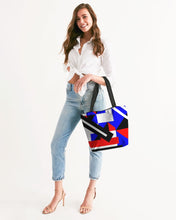 Load image into Gallery viewer, 80s Diamond half Canvas Zip Tote