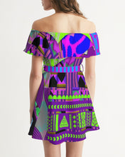 Load image into Gallery viewer, PURPLE-ATED FUNKARA Women's Off-Shoulder Dress