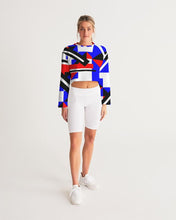 Load image into Gallery viewer, 80s Diamond half Women's Cropped Sweatshirt