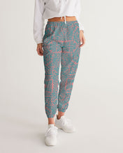 Load image into Gallery viewer, Coral & Teal Tribal Lines Women's Track Pants
