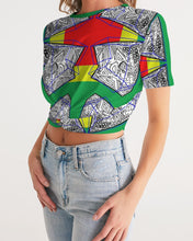 Load image into Gallery viewer, FUNKARA POLYGON CLOTH 1 Women's Twist-Front Cropped Tee