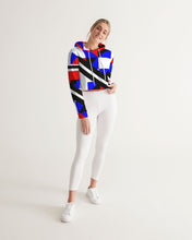 Load image into Gallery viewer, 80s Diamond half Women's Cropped Hoodie