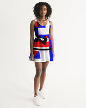 Load image into Gallery viewer, 80s Diamond half Women's Scoop Neck Skater Dress