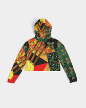 Load image into Gallery viewer, continuospeace1 heritage print Women's Cropped Hoodie