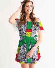 Load image into Gallery viewer, FUNKARA POLYGON CLOTH 1 Women's Off-Shoulder Dress