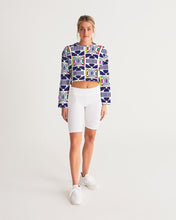 Load image into Gallery viewer, 3D Jeweled Flag Women's Cropped Sweatshirt