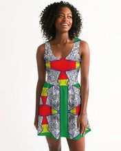 Load image into Gallery viewer, FUNKARA POLYGON CLOTH 1 Women's Scoop Neck Skater Dress