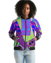 Load image into Gallery viewer, PURPLE-ATED FUNKARA Women's Bomber Jacket