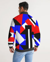 Load image into Gallery viewer, 80s Diamond half Men's Stripe-Sleeve Track Jacket