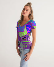 Load image into Gallery viewer, PURPLE-ATED FUNKARA Women's V-Neck Tee