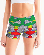 Load image into Gallery viewer, FUNKARA POLYGON CLOTH 1 Women's Mid-Rise Yoga Shorts