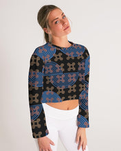 Load image into Gallery viewer, Continuous Peace Women's Cropped Sweatshirt