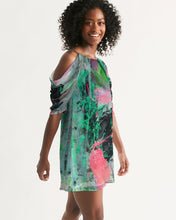 Load image into Gallery viewer, painters table 2 Women's Open Shoulder A-Line Dress