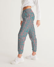 Load image into Gallery viewer, Coral & Teal Tribal Lines Women's Track Pants