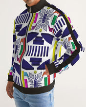 Load image into Gallery viewer, 3D Jeweled Flag Men's Stripe-Sleeve Track Jacket