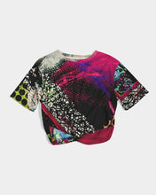 Load image into Gallery viewer, Static Electricity Women's Twist-Front Cropped Tee